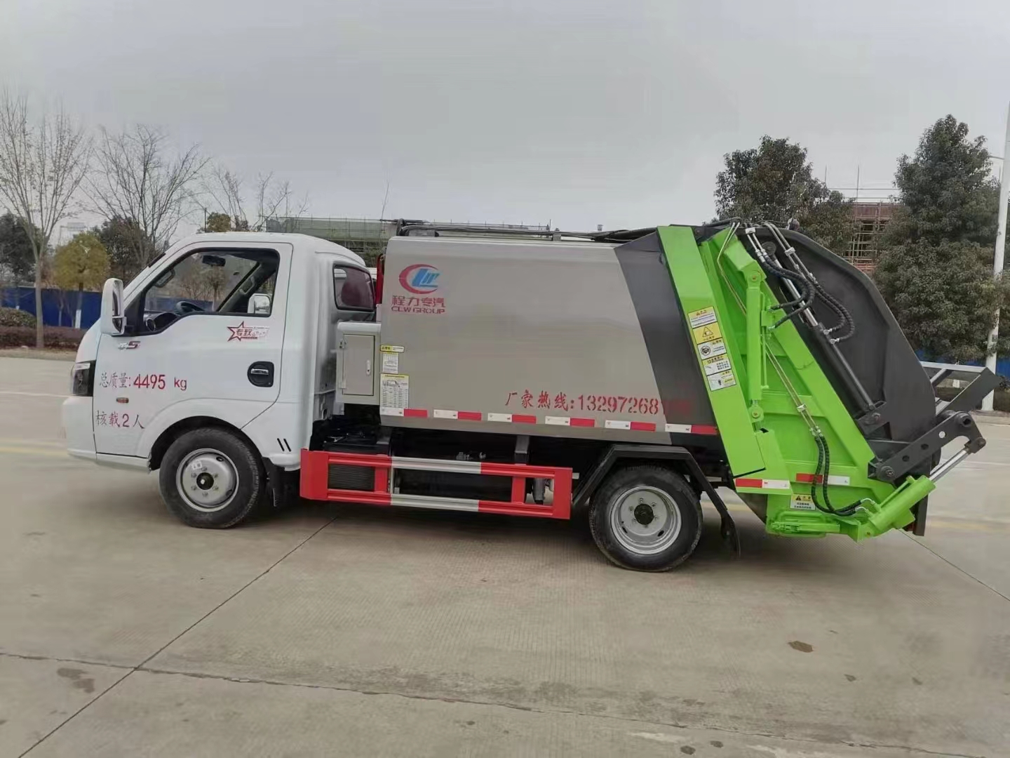 東風途逸3.5方藍牌壓縮垃圾車 可下地下室